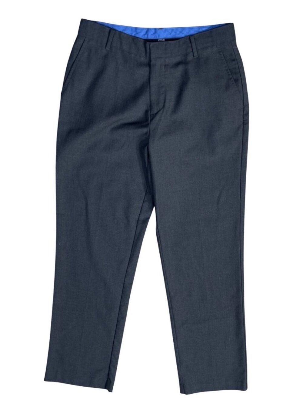 Izod Boy Dress Pants Charcoal Grey Size 18R Wool Blend Trouser